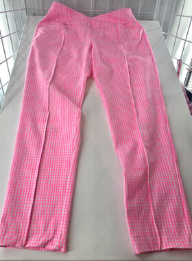 Lilly Pulitzer Pants Luxletic Size 12 Pink & White Check Slimming